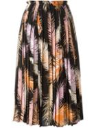 Emilio Pucci Feather Print Pleated Skirt