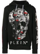 Philipp Plein Dollar Skull Print Hoodie - Black