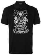 Alexander Mcqueen Embroidered Polo Shirt - Black