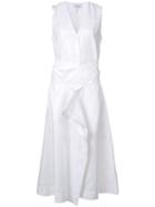 Rodebjer V-neck Sleeveless Midi Dress, Women's, Size: Medium, White, Lyocell/polyester/spandex/elastane