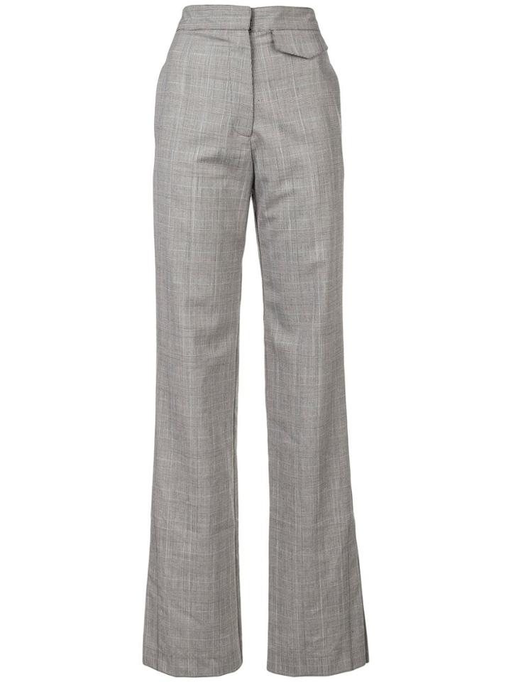 Nicole Miller High Waisted Palazzo Trousers - Grey