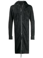 11 By Boris Bidjan Saberi Zipped Hooded Coat - Black