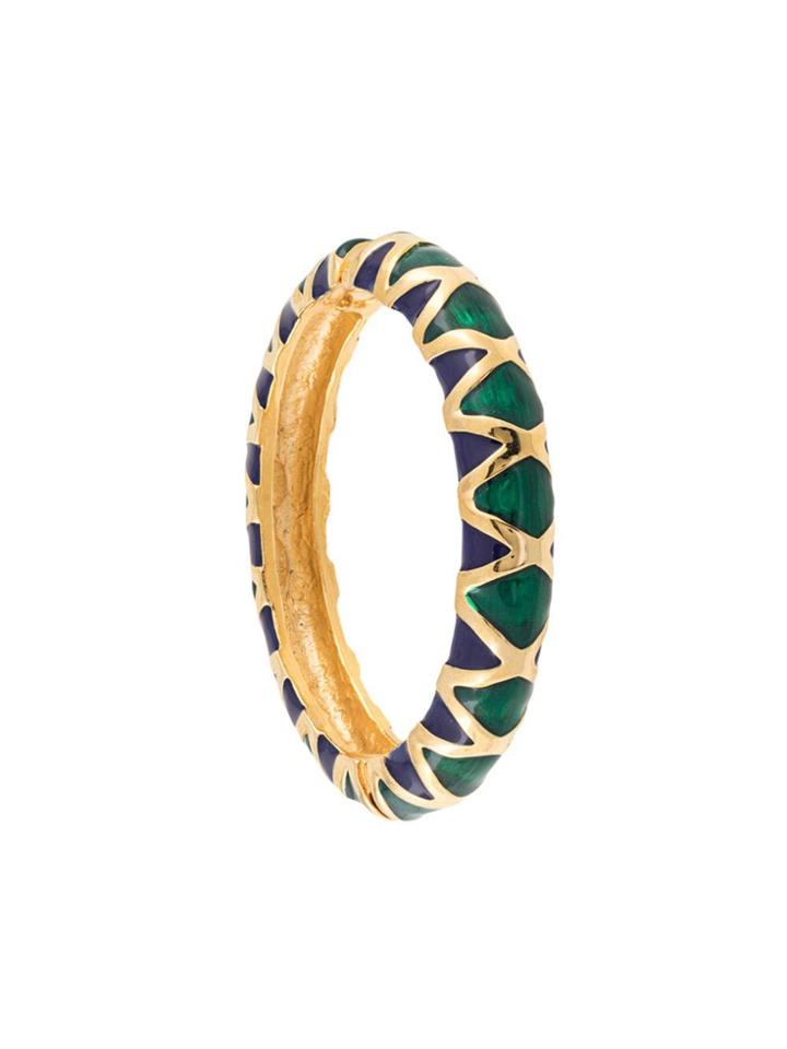Kenneth Jay Lane Embellished Hinge Bracelet - Multicolour