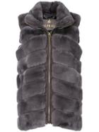 N.peal Rex Ribbed Gilet - Grey