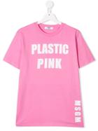 Msgm Kids Teen Plastic Pink T-shirt