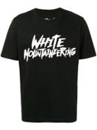 White Mountaineering Raw Logo Printed T Shirt - Black