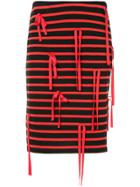 Goen.j Ribbon-embellished Jersey Skirt - Red