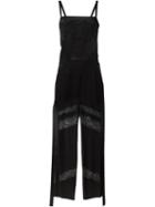Givenchy Semi-sheer Jumpsuit, Women's, Size: 36, Black, Acetate/silk/viscose/silk