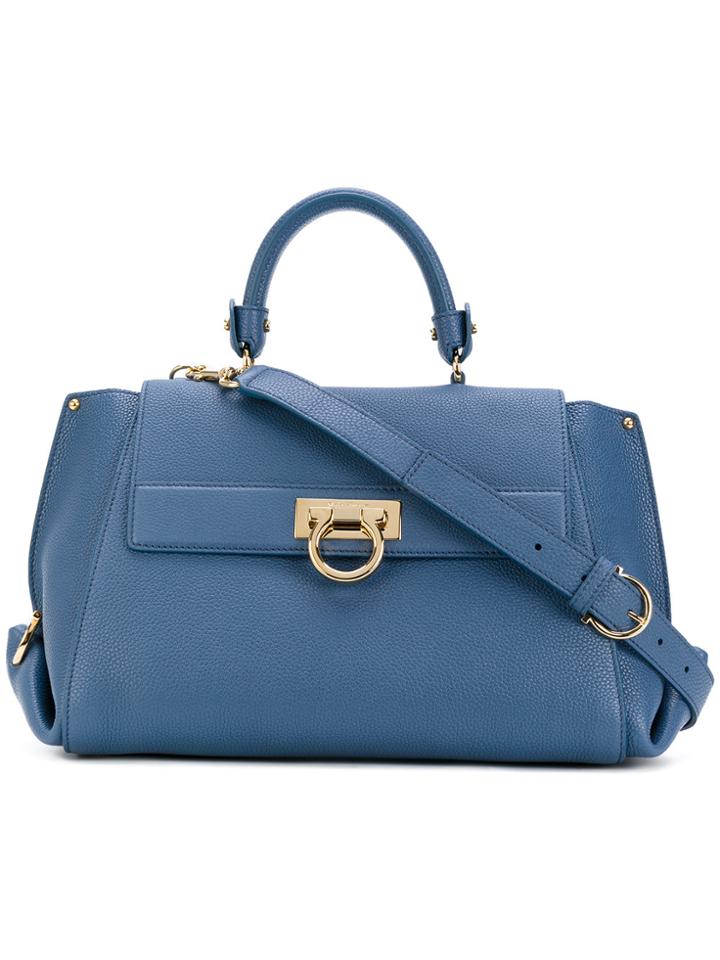 Salvatore Ferragamo Sofia Medium Tote Bag - Blue