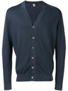 Eleventy V-neck Cardigan, Men's, Size: Large, Blue, Cotton