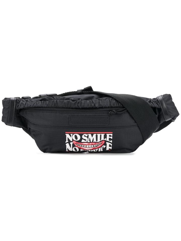 Stella Mccartney No Smile No Service Bum Bag - Black