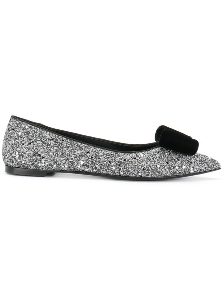 Giuseppe Zanotti Design Karolina Glitter Flats - Black