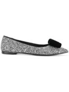 Giuseppe Zanotti Design Karolina Glitter Flats - Black