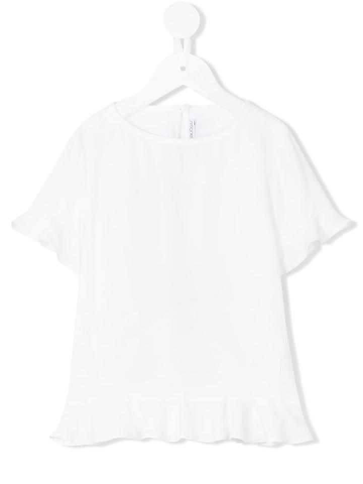 Simonetta - Flared Hem Blouse - Kids - Acetate/viscose - 8 Yrs, White