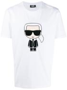 Karl Lagerfeld Ikonik Embroidered T-shirt - White
