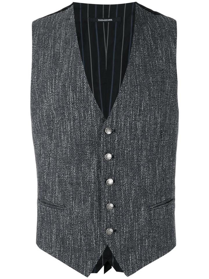 Tagliatore - Brian Waistcoat - Men - Cotton/acrylic/polyamide/lyocell - 52, Grey, Cotton/acrylic/polyamide/lyocell
