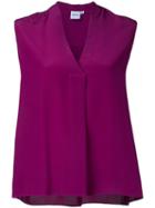 Aspesi - V-neck Blouse - Women - Silk - 44, Pink/purple, Silk