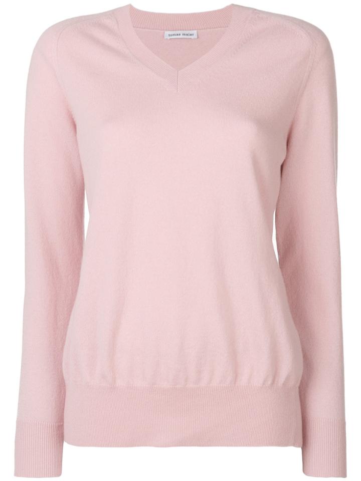 Tomas Maier Cashmere Knitted Sweater - Pink & Purple