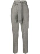 Fabiana Filippi Cropped Herringbone Trousers - Black