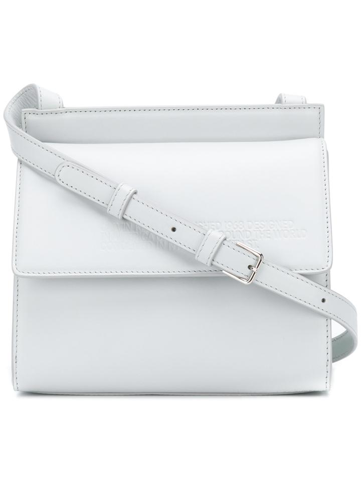 Calvin Klein 205w39nyc Embossed Flap Cross-body Bag - White