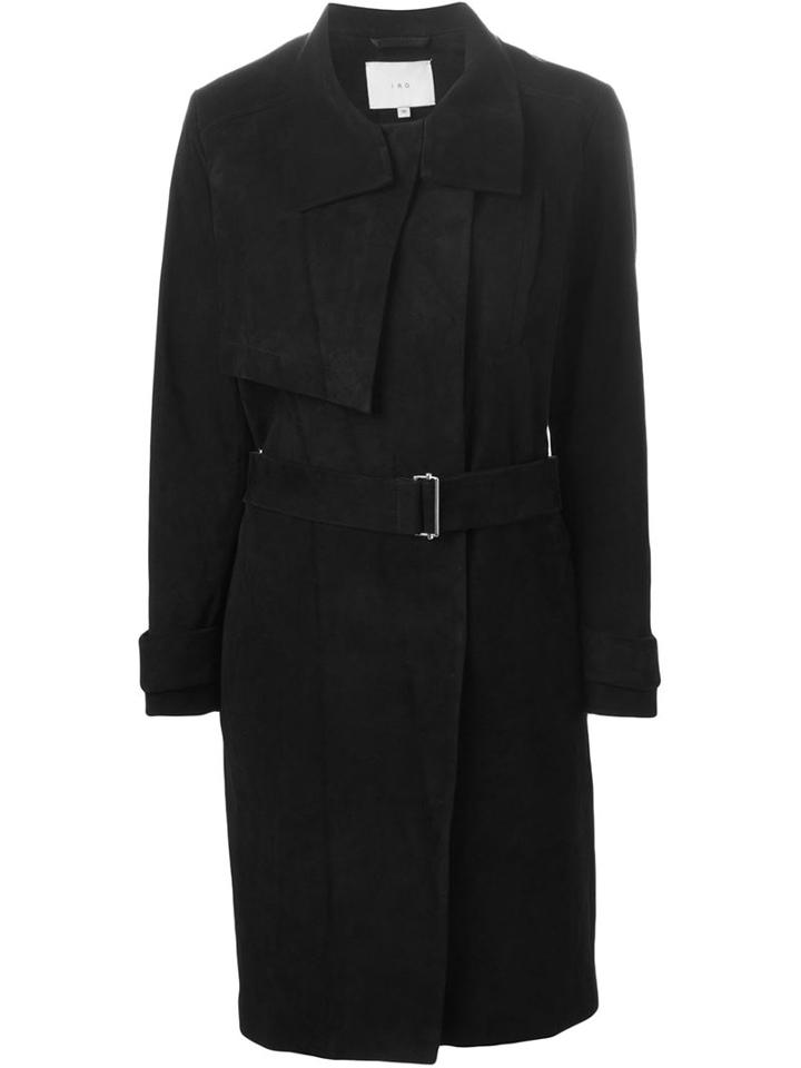 Iro Gitton Coat, Women's, Size: 38, Black, Goat Skin/cotton/acetate