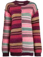 Maison Flaneur Patch-work Embroidered Jumper - Pink