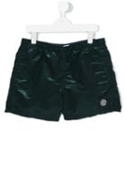 Stone Island Junior - Teen Iridescent Swim Shorts - Kids - Polyamide/polyester - 14 Yrs, Blue
