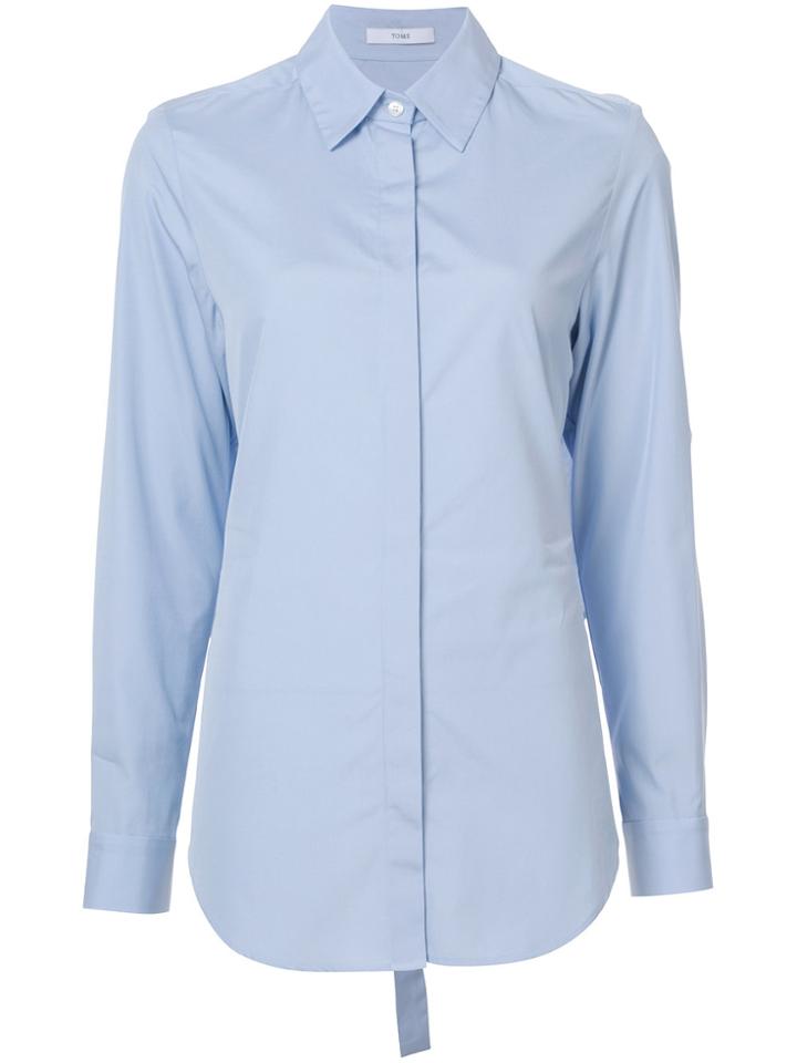 Tome Open Back Shirt - Blue