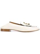 Chloé Logo Buckled Loafers - White
