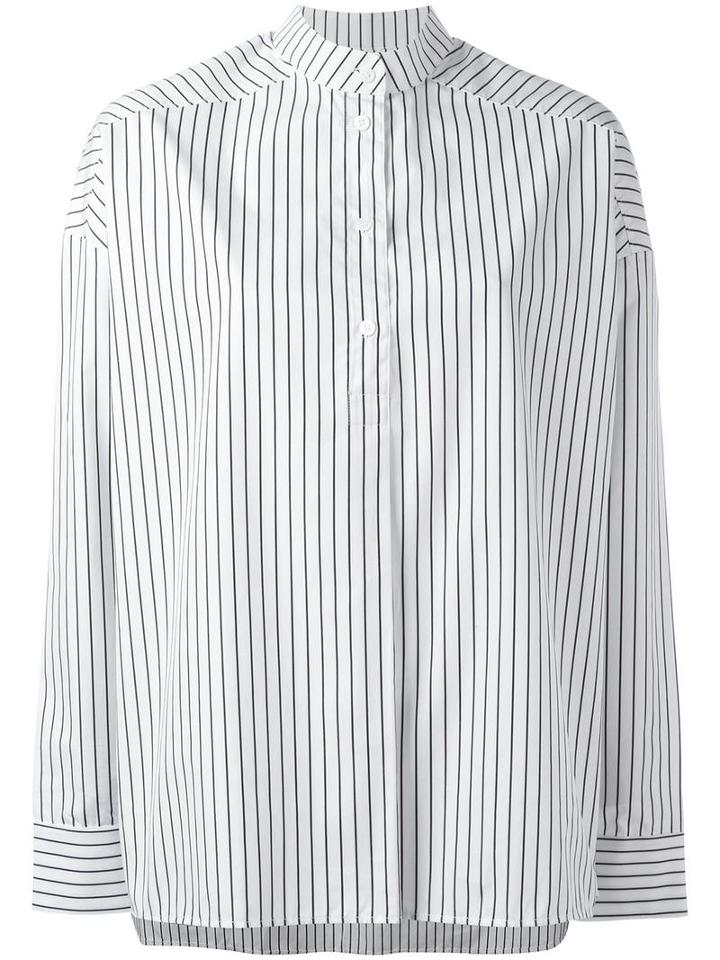 Each X Other Poncho Cut Shirt, Women's, Size: Large, White, Cotton