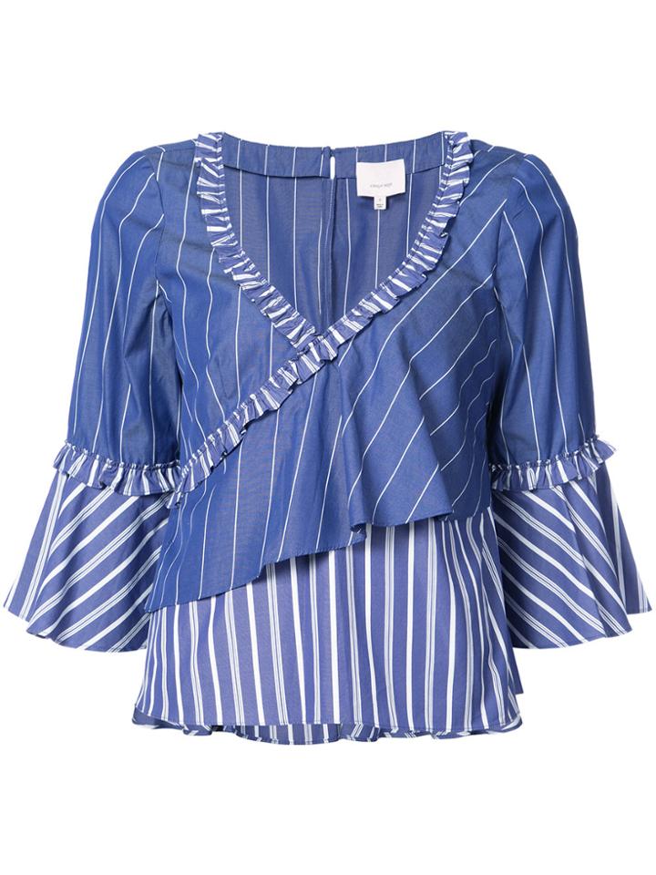 Cinq A Sept Striped Blouse - Blue