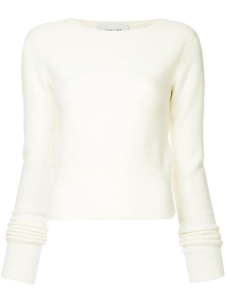 Lemaire Round Neck Jumper - White
