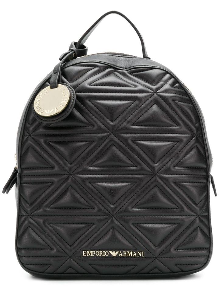 Emporio Armani Quilted Effect Backpack - Black