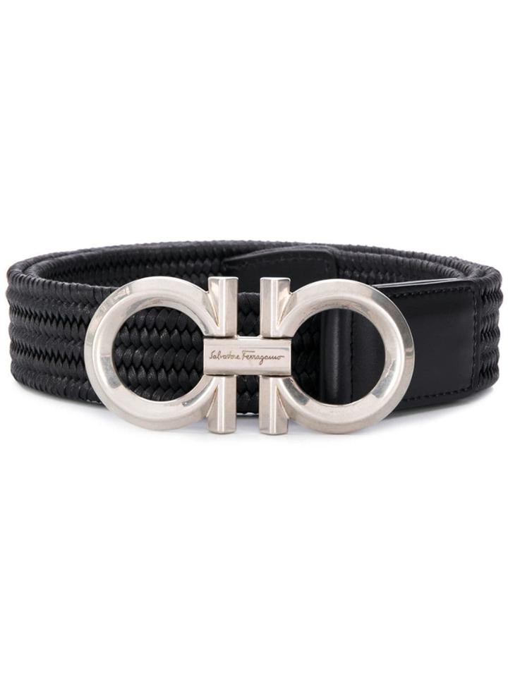 Salvatore Ferragamo Fixed Gancini Belt - Black