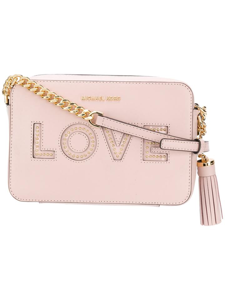 Michael Michael Kors Ginny Love Crossbody Bag - Pink & Purple