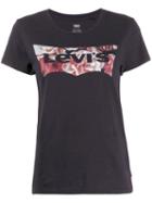 Levi's Floral Logo Print T-shirt - Black