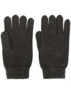 N.peal Cashmere Ribbed Gloves, Adult Unisex, Grey, Cashmere