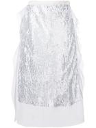 Sacai Sequinned Skirt - White