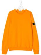 Stone Island Junior Long-sleeve Fitted Sweater - Yellow & Orange