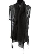 Cedric Jacquemyn Draped Sleeveless Cardigan - Black
