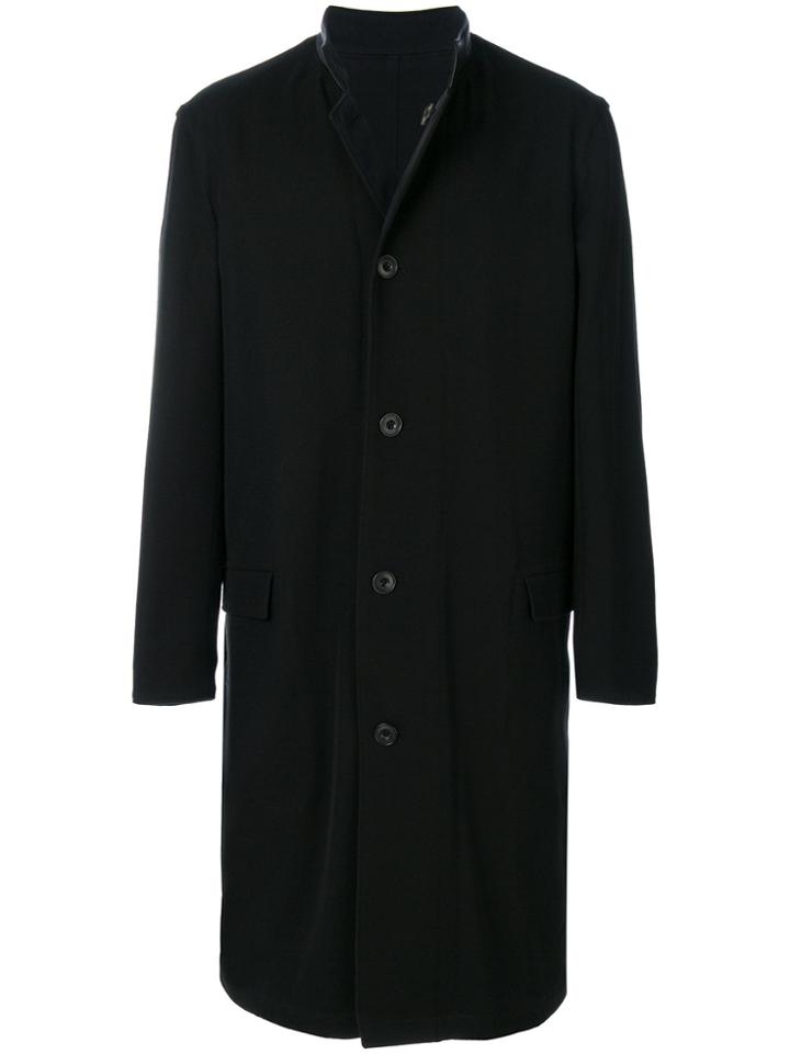 Lemaire Reversible Button Up Coat - Black