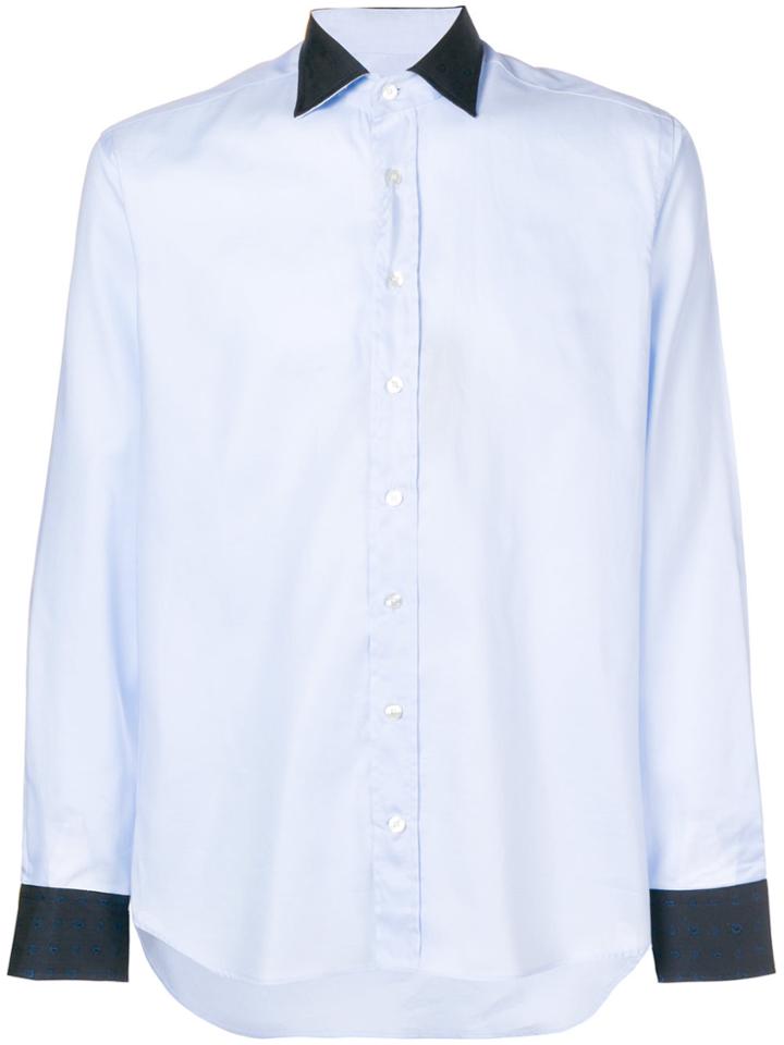 Etro Contrasting Panel Shirt - Blue