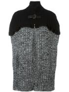 Philosophy Di Lorenzo Serafini Knitted Cardi-cape - Grey