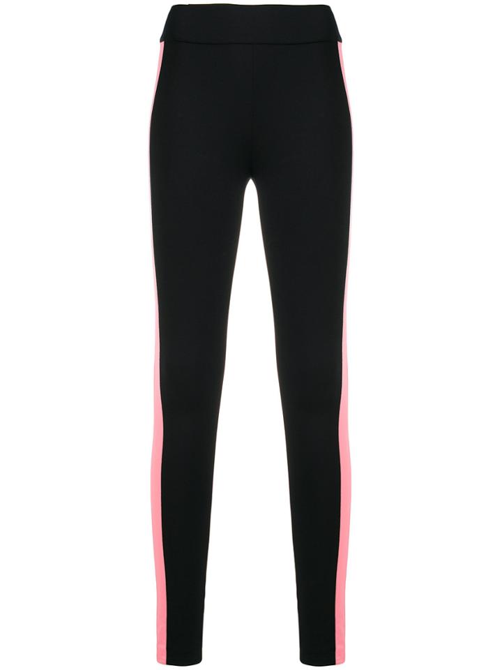 No Ka' Oi Stripe Detail Sports Leggings - Black