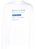 Maison Kitsuné Script Printed Sweatshirt - White