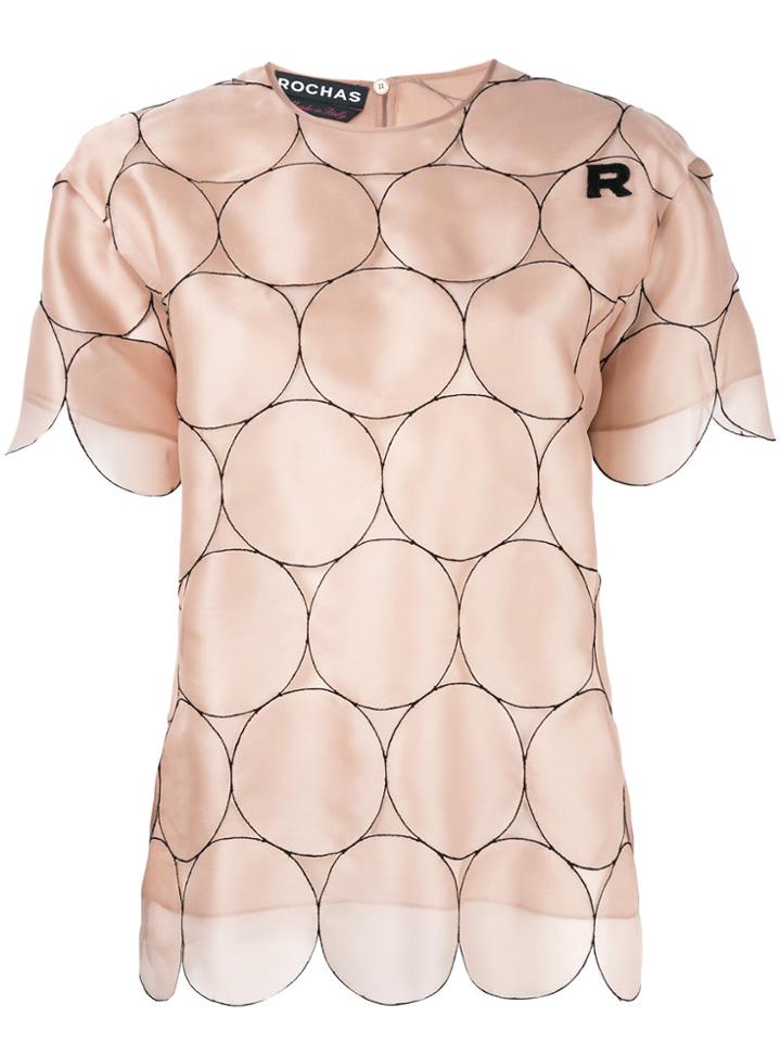 Rochas Dotted T-shirt - Nude & Neutrals