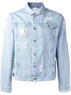 Misbhv Distressed Denim Jacket, Men's, Size: Small, Blue, Cotton