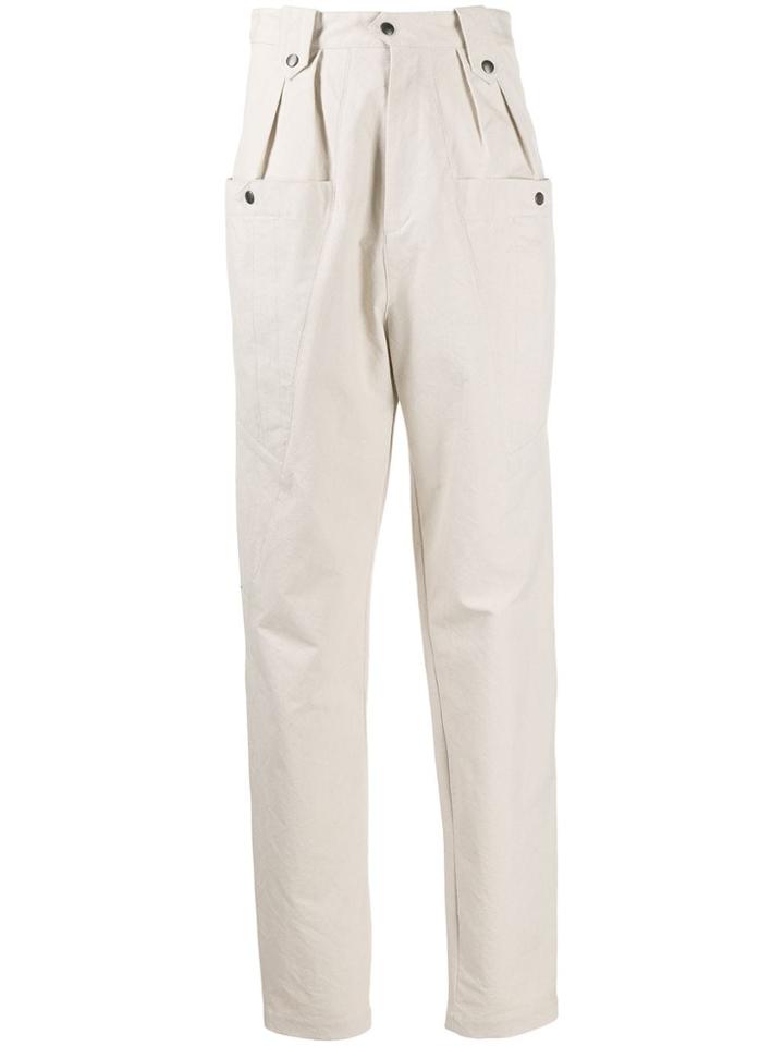 Isabel Marant Yerris High-waisted Trousers - Neutrals