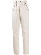 Isabel Marant Yerris High-waisted Trousers - Neutrals
