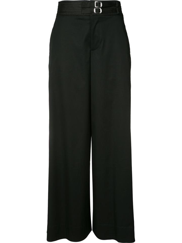 Alyx - Belted Palazzo Pants - Women - Cotton/spandex/elastane - M, Women's, Black, Cotton/spandex/elastane